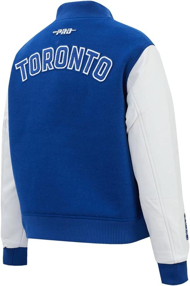 imagePro Standard NHL womens Pro Standard Womens Nhl Classic Chenille Wool Varsity JacketDodger BlueWhite
