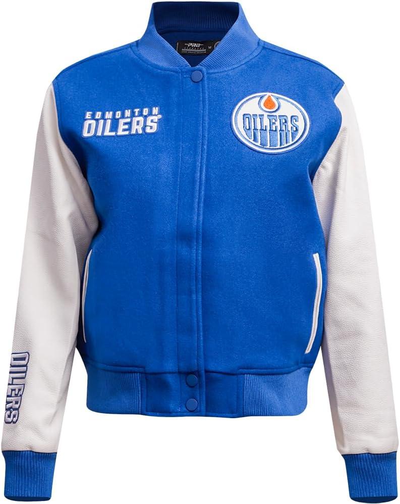 imagePro Standard NHL womens Pro Standard Womens Nhl Classic Chenille Wool Varsity JacketDodger BlueWhite