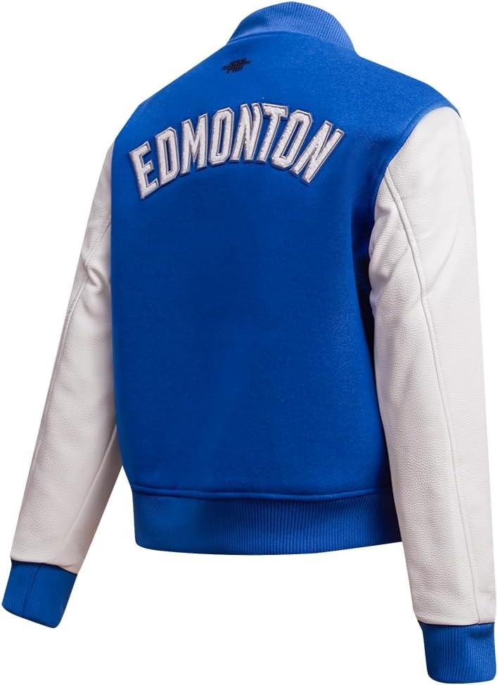 imagePro Standard NHL womens Pro Standard Womens Nhl Classic Chenille Wool Varsity JacketDodger BlueWhite