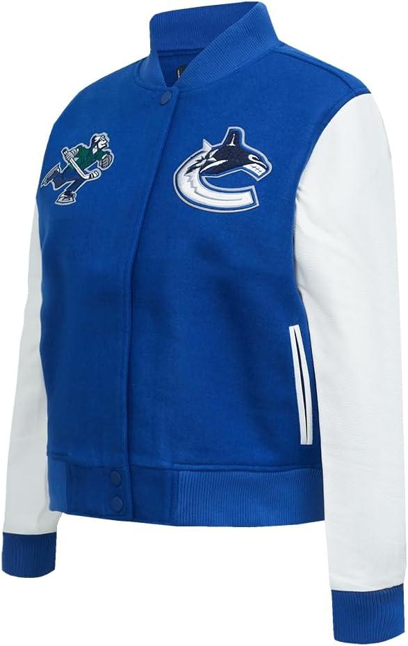 imagePro Standard NHL womens Pro Standard Womens Nhl Classic Chenille Wool Varsity JacketDodger BlueWhite
