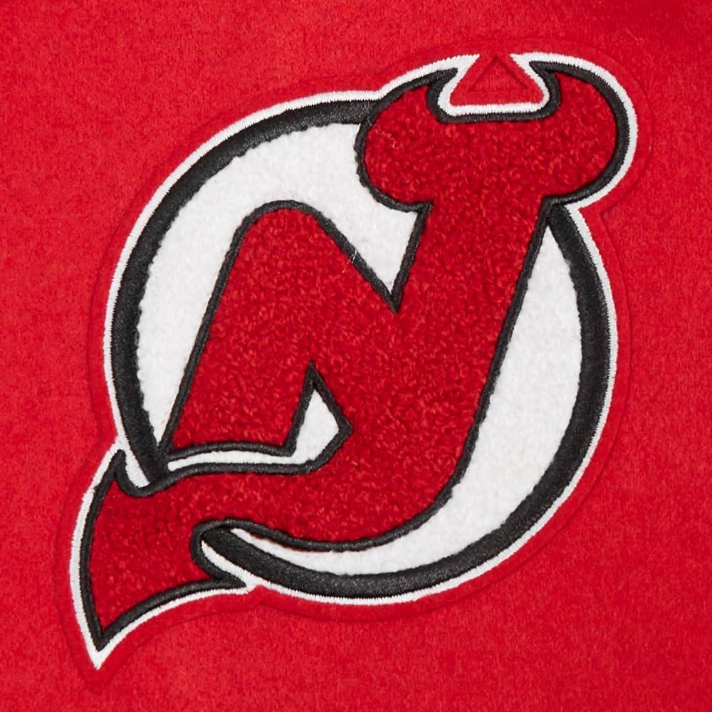 imagePro Standard NHL womens Pro Standard Womens Nhl Classic Chenille Wool Varsity JacketRedBlack