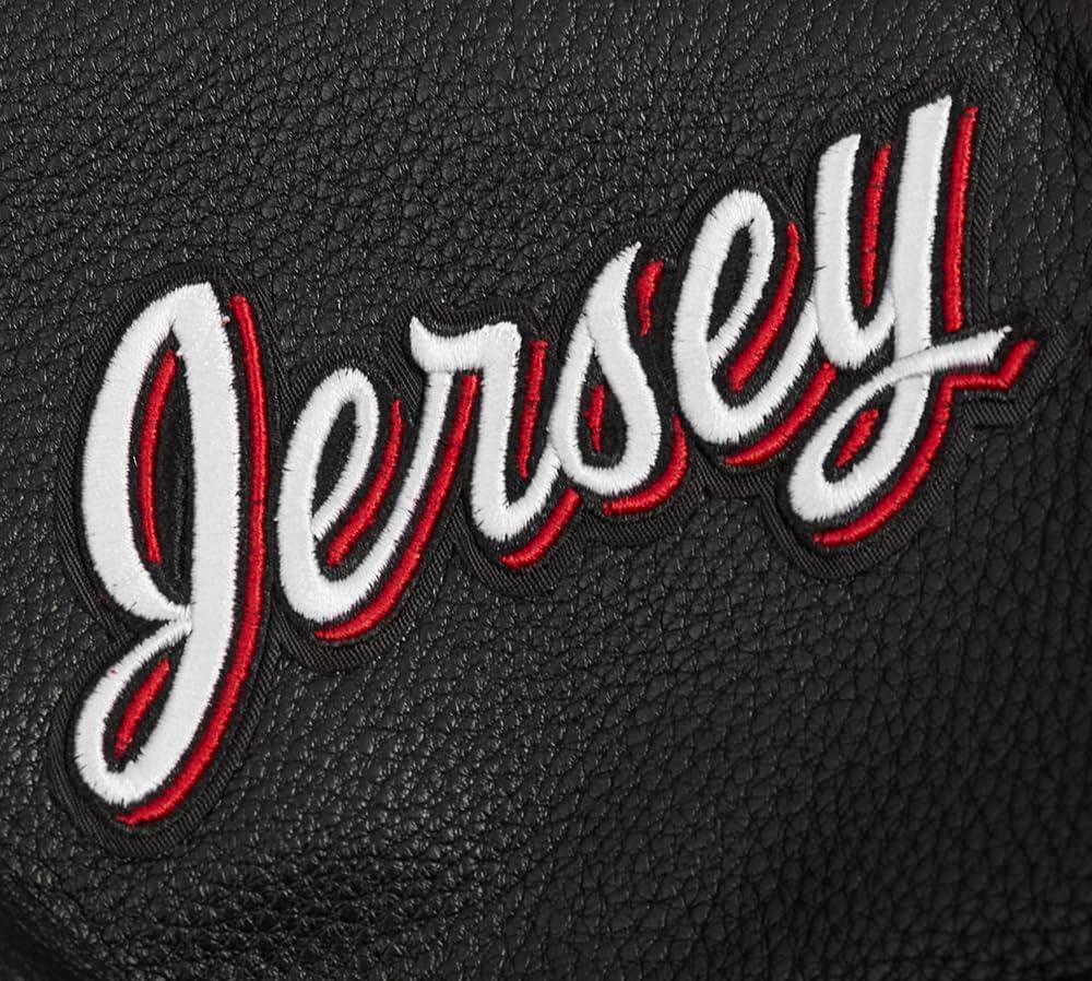 imagePro Standard NHL womens Pro Standard Womens Nhl Classic Chenille Wool Varsity JacketRedBlack