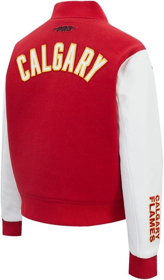 imagePro Standard NHL womens Pro Standard Womens Nhl Classic Chenille Wool Varsity JacketRedWhite