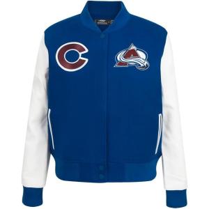 Pro Standard NHL womens Pro Standard Womens Nhl Classic Chenille Wool Varsity Jacket(Dodger Blue/White)