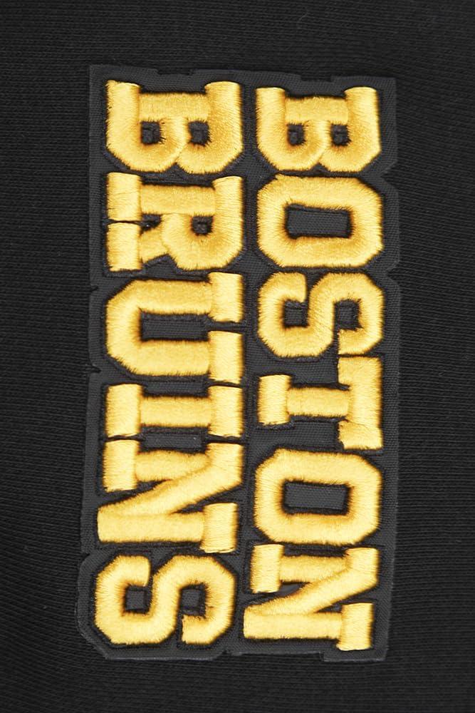 imagePro Standard NHL Womens Retro Classics Brushed Back French Terry Cropped Pullover HoodieBlackYellow