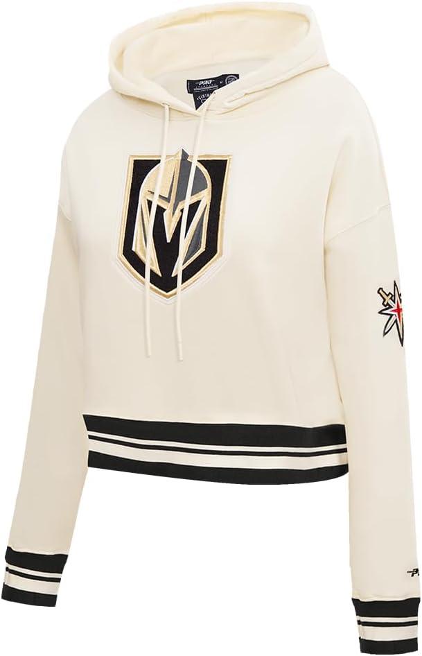 imagePro Standard NHL Womens Retro Classics Brushed Back French Terry Cropped Pullover HoodieEggshell Black