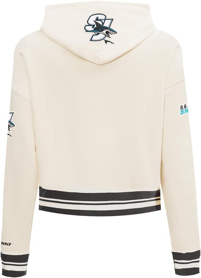 imagePro Standard NHL Womens Retro Classics Brushed Back French Terry Cropped Pullover HoodieEggshell Black