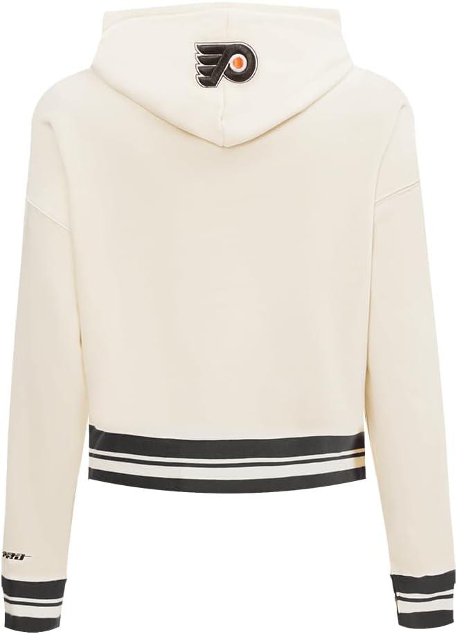 imagePro Standard NHL Womens Retro Classics Brushed Back French Terry Cropped Pullover HoodieEggshell Black