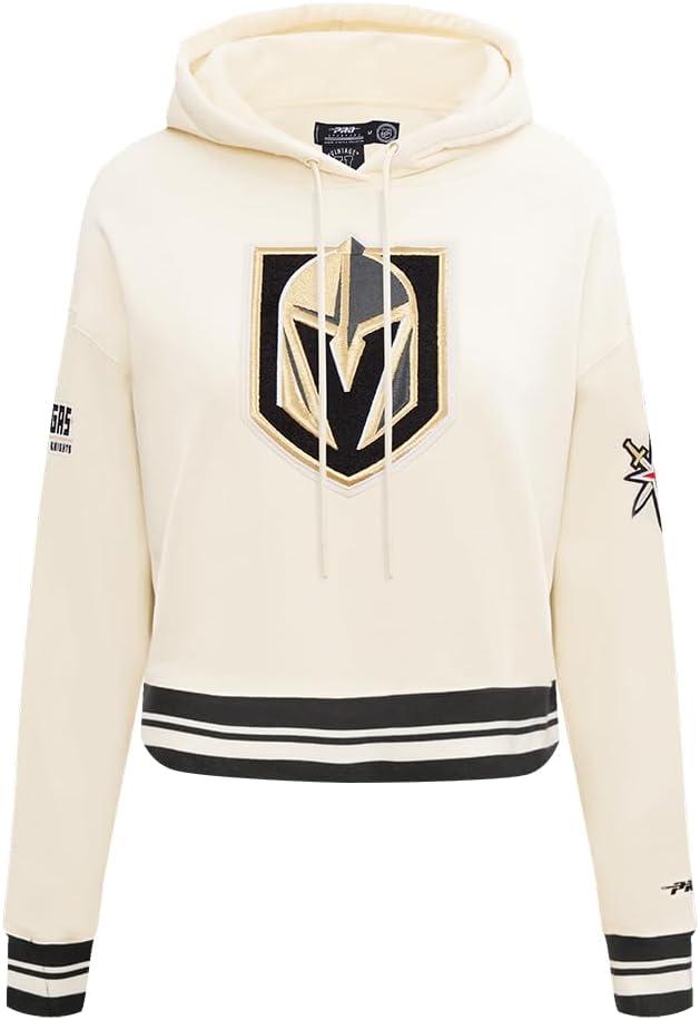 imagePro Standard NHL Womens Retro Classics Brushed Back French Terry Cropped Pullover HoodieEggshell Black