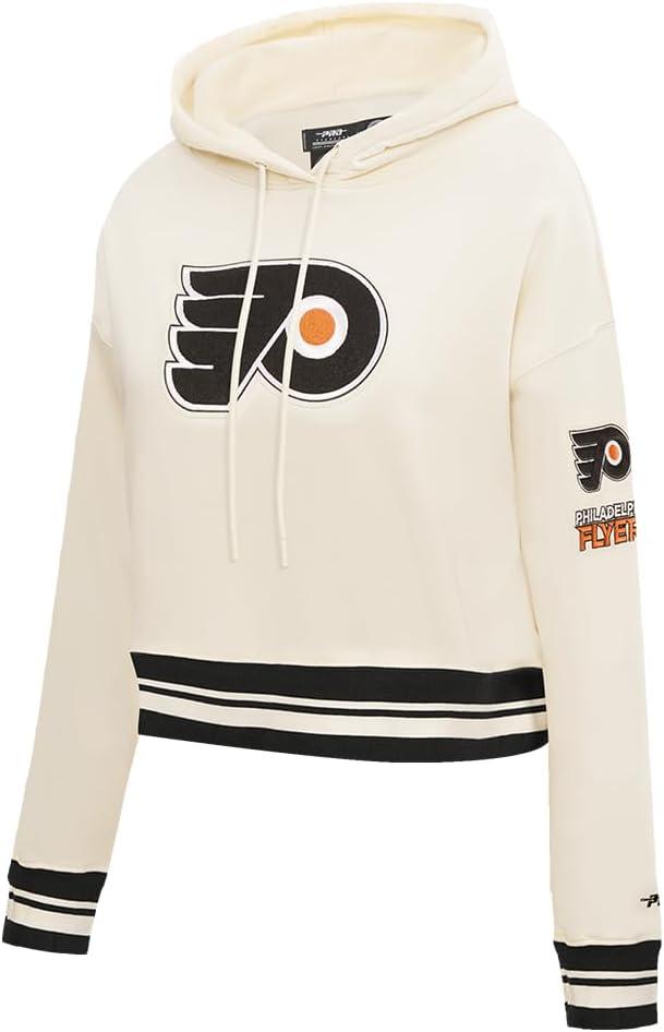 imagePro Standard NHL Womens Retro Classics Brushed Back French Terry Cropped Pullover HoodieEggshell Black