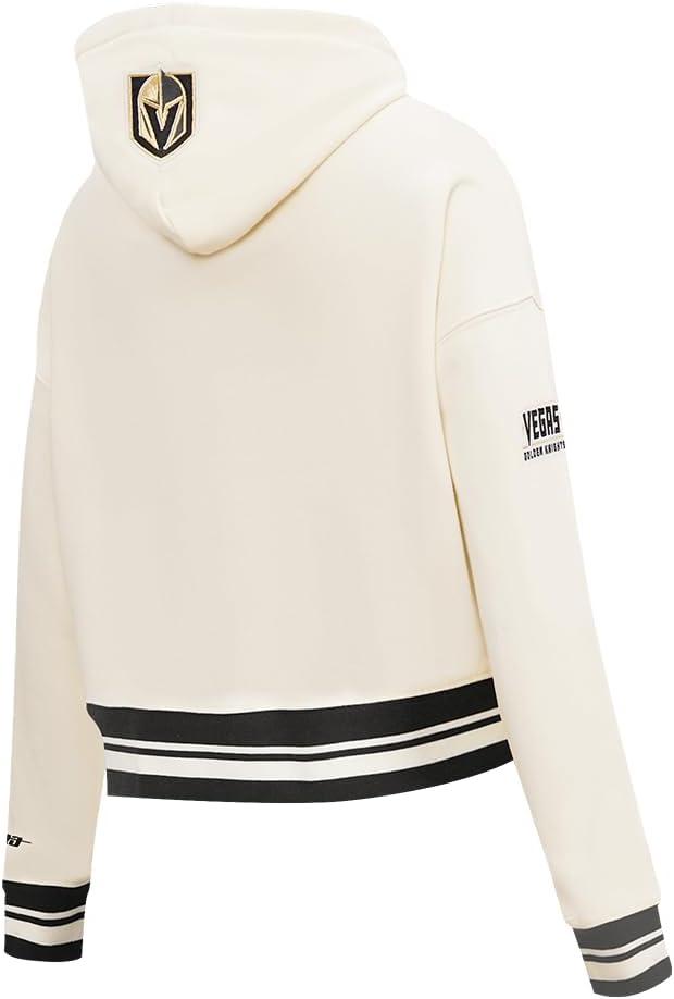 imagePro Standard NHL Womens Retro Classics Brushed Back French Terry Cropped Pullover HoodieEggshell Black