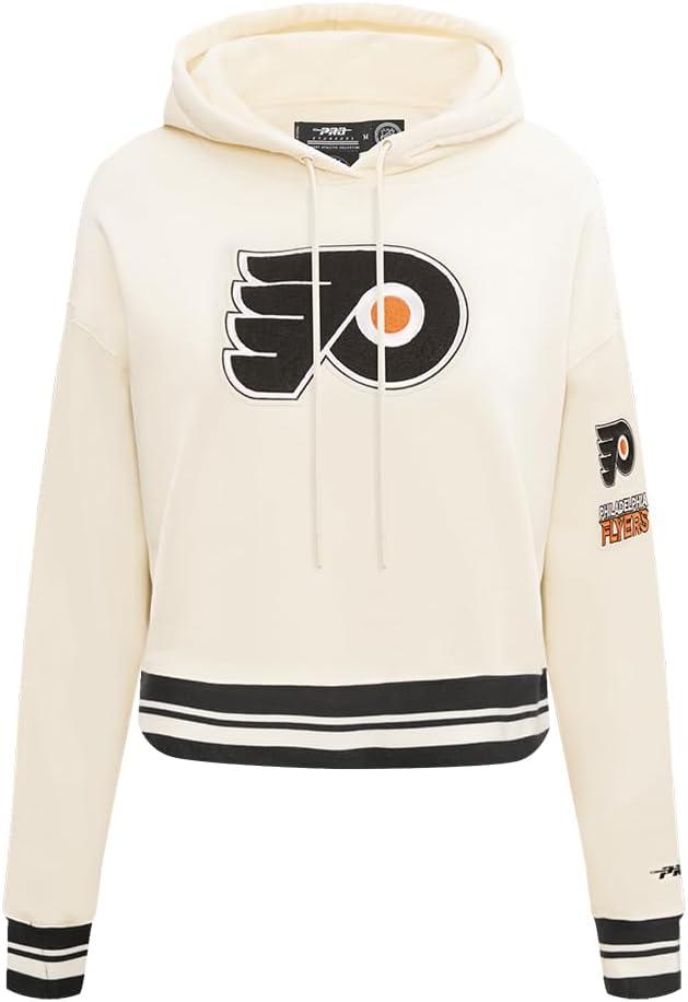 imagePro Standard NHL Womens Retro Classics Brushed Back French Terry Cropped Pullover HoodieEggshell Black