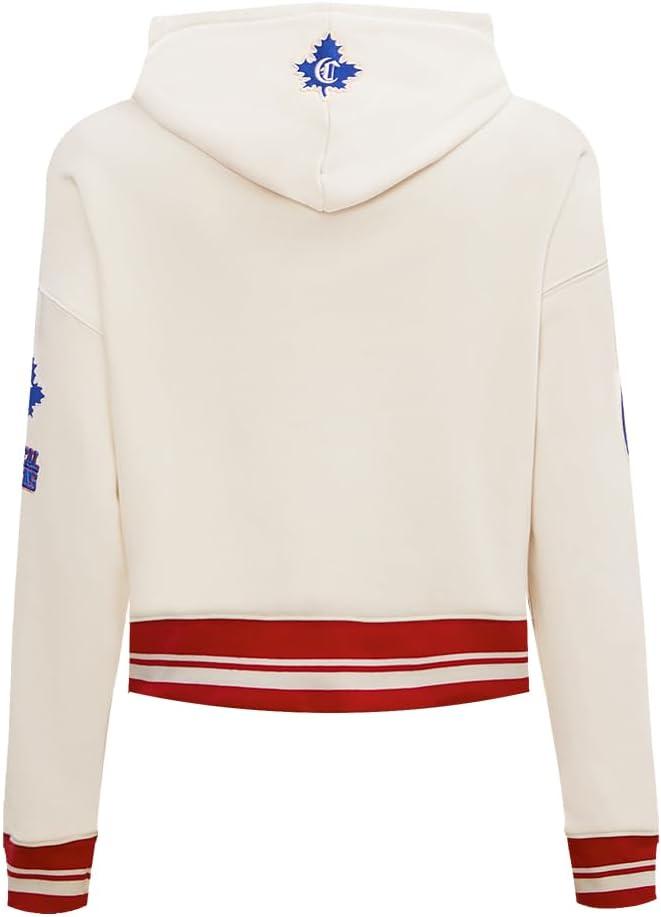 imagePro Standard NHL Womens Retro Classics Brushed Back French Terry Cropped Pullover HoodieEggshell Red