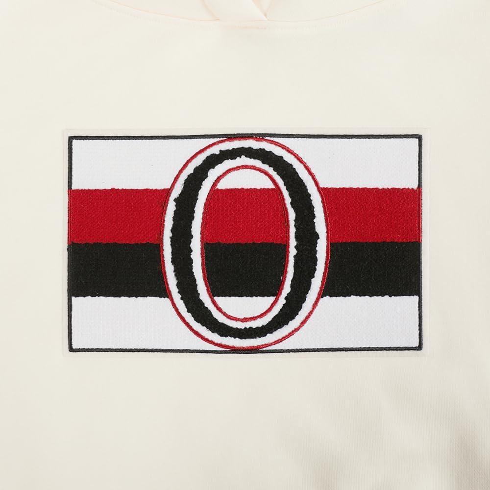 imagePro Standard NHL Womens Retro Classics Brushed Back French Terry Cropped Pullover HoodieEggshell Red
