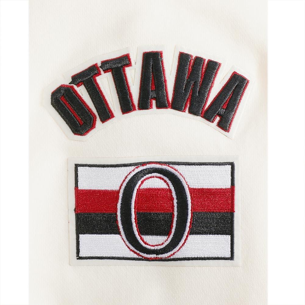 imagePro Standard NHL Womens Retro Classics Brushed Back French Terry Cropped Pullover HoodieEggshell Red