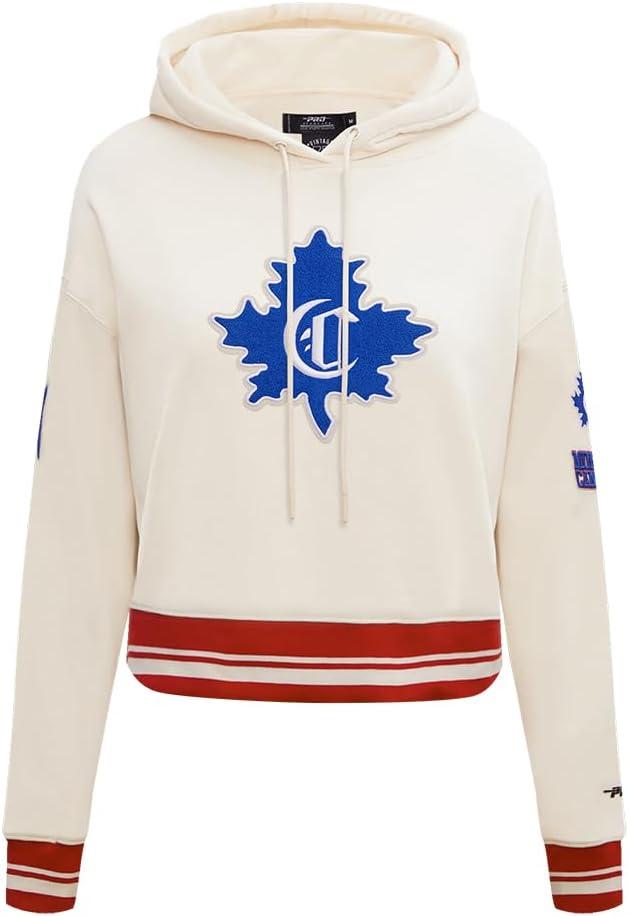 imagePro Standard NHL Womens Retro Classics Brushed Back French Terry Cropped Pullover HoodieEggshell Red