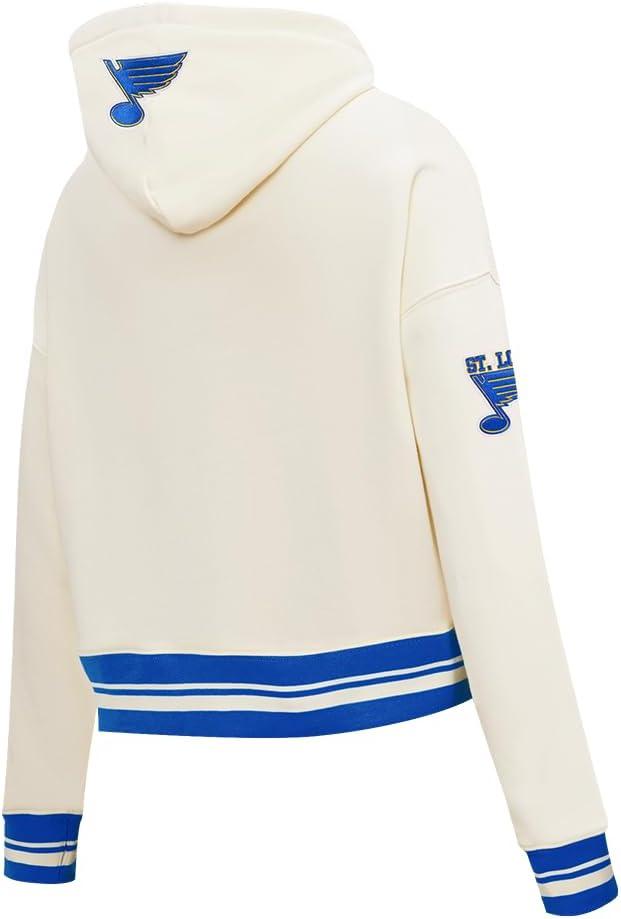 imagePro Standard NHL Womens Retro Classics Brushed Back French Terry Cropped Pullover HoodieEggshellRoyal Blue
