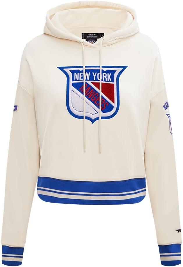 imagePro Standard NHL Womens Retro Classics Brushed Back French Terry Cropped Pullover HoodieEggshellRoyal Blue