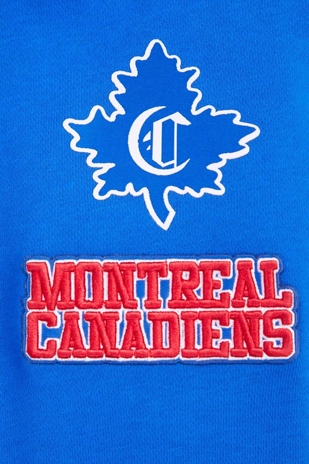 imagePro Standard NHL Womens Retro Classics Brushed Back French Terry Cropped Pullover HoodieRoyal BlueRed