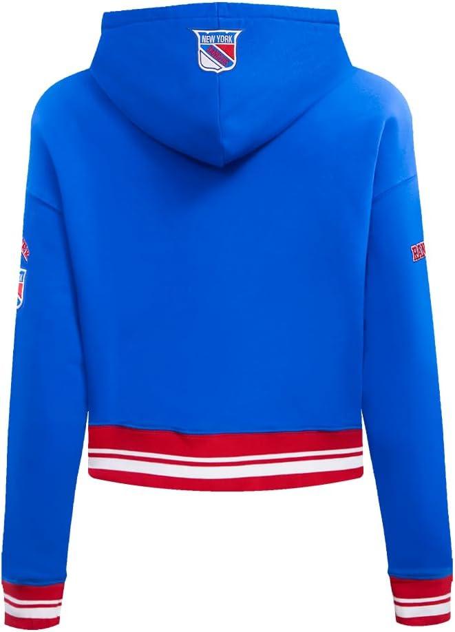 imagePro Standard NHL Womens Retro Classics Brushed Back French Terry Cropped Pullover HoodieRoyal BlueRed