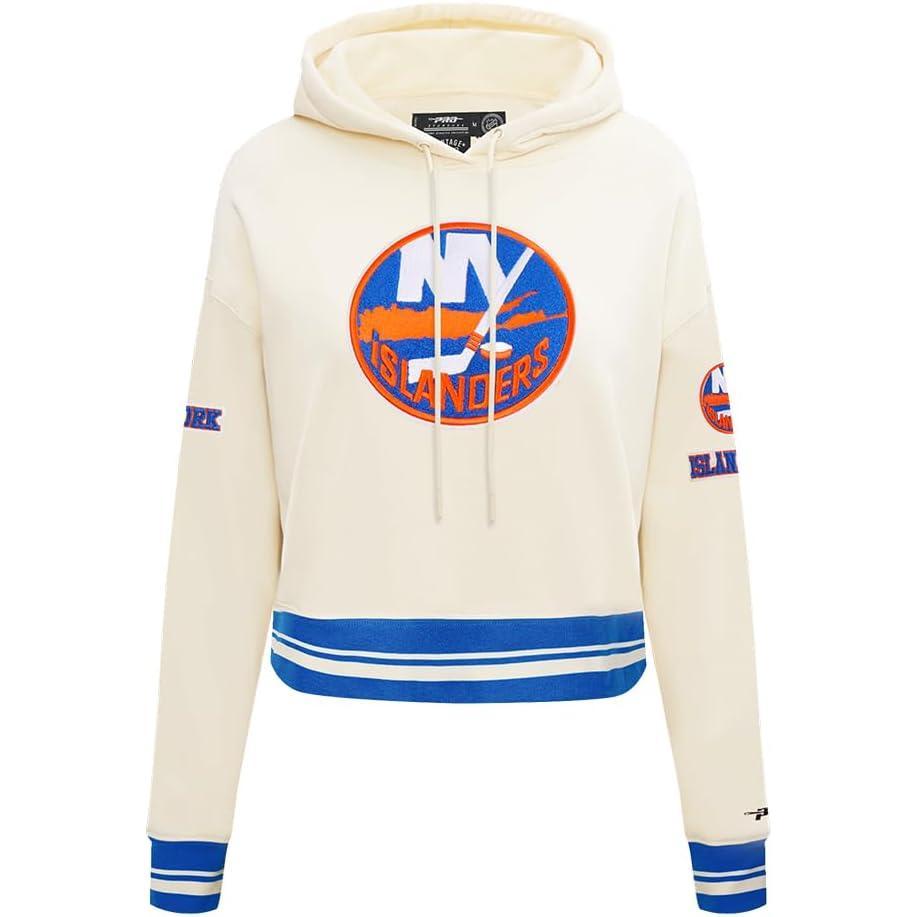 imagePro Standard NHL Womens Retro Classics Brushed Back French Terry Cropped Pullover HoodieEggshellRoyal Blue