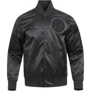 Pro Standard MENS NHL BOSTON BRUINS CLASSIC 3BK SATIN JACKET TRIPLE BLACK L