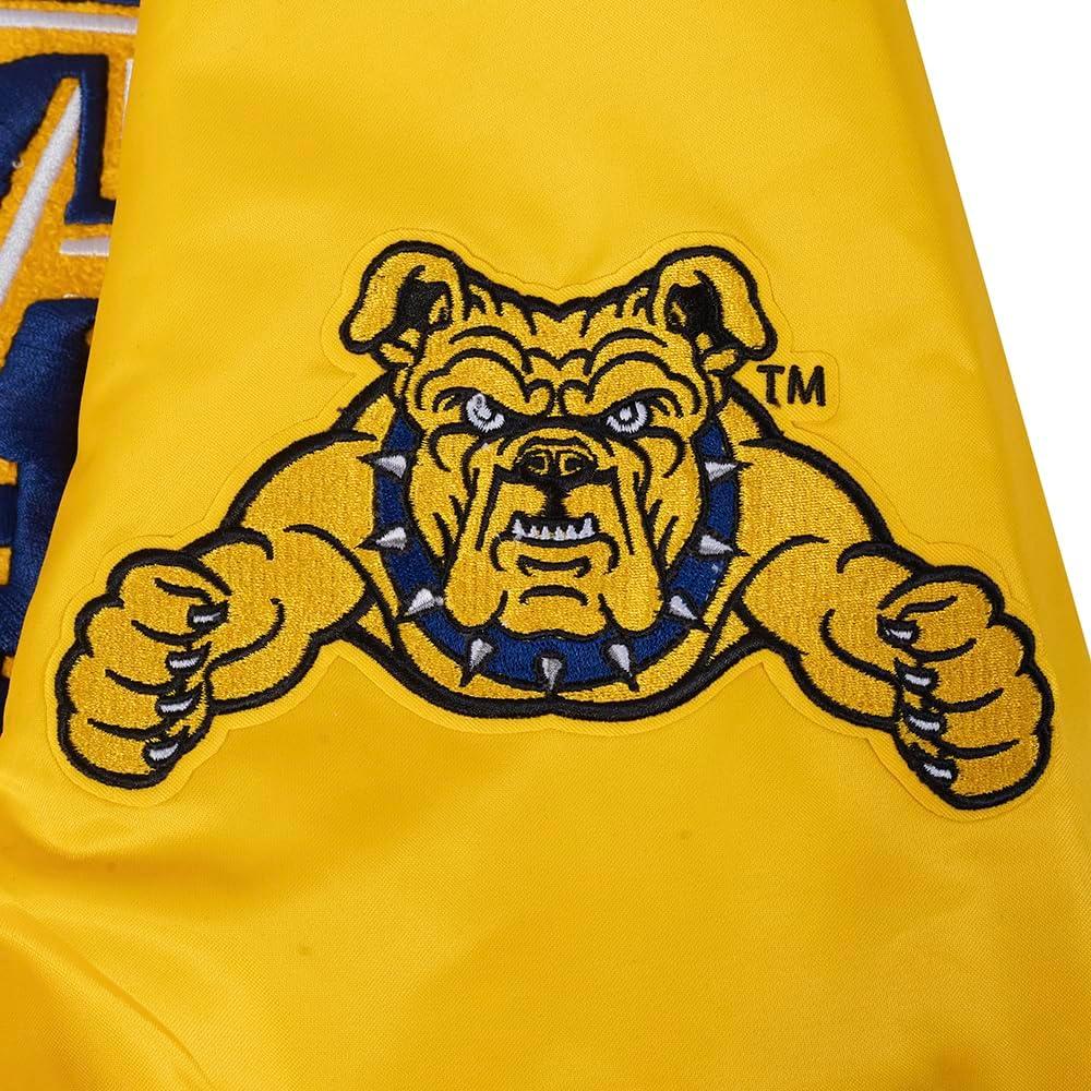 imagePro Standard NCAA mens Mens College Classic Chenille Satin JacketYellow