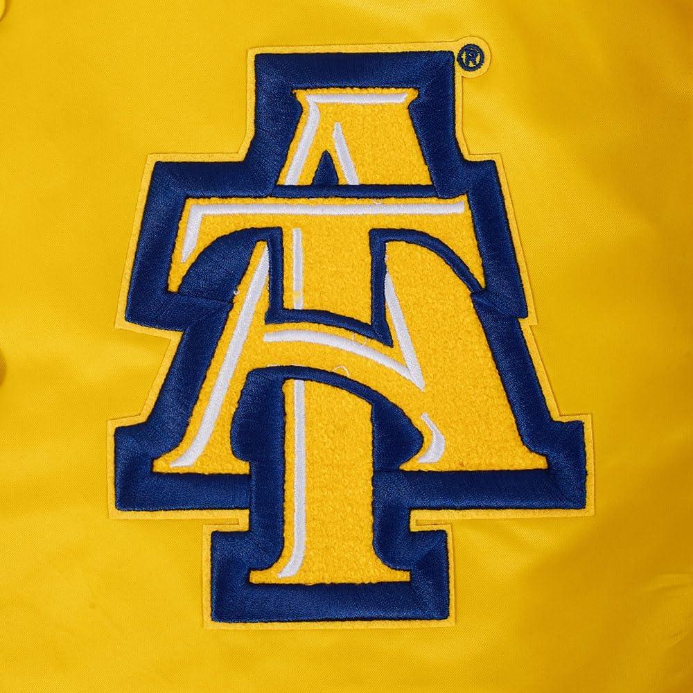 imagePro Standard NCAA mens Mens College Classic Chenille Satin JacketYellow