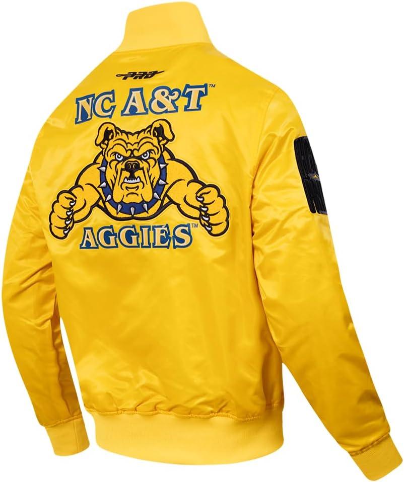 imagePro Standard NCAA mens Mens College Classic Chenille Satin JacketYellow