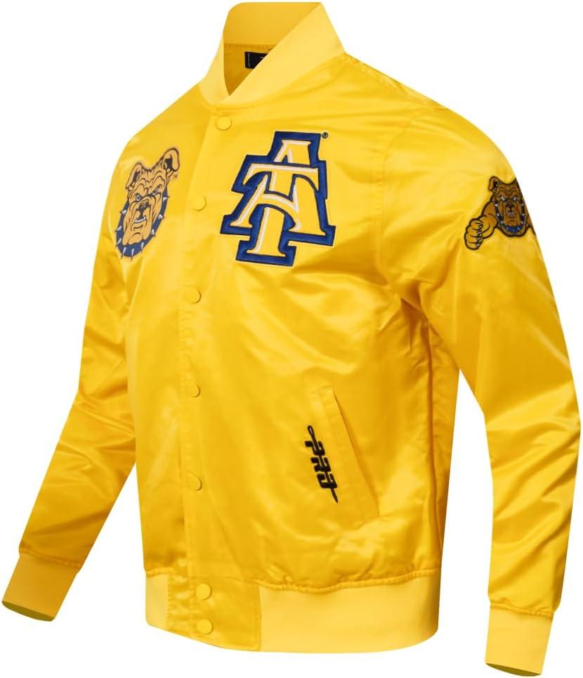 imagePro Standard NCAA mens Mens College Classic Chenille Satin JacketYellow