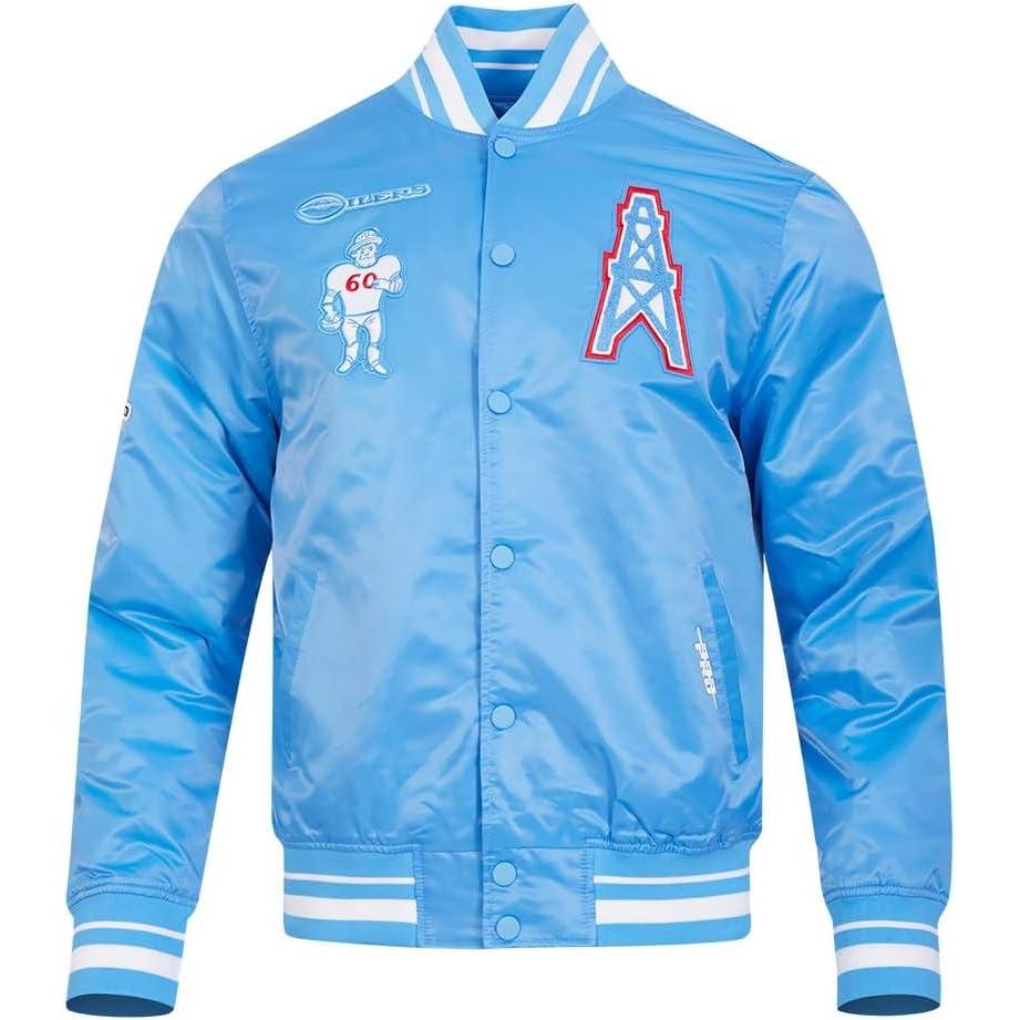 imagePro Standard Mens NFL Retro Classics Satin JacketUniversity Blue