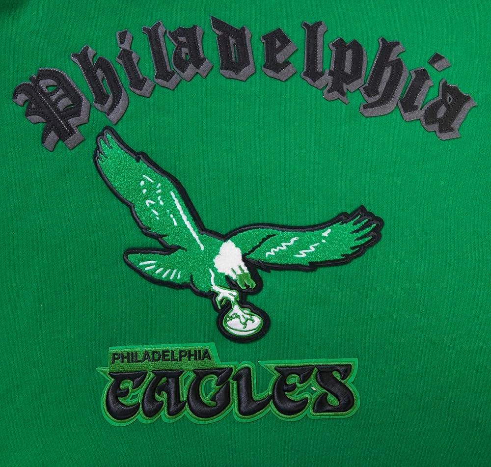 imagePro Standard Mens NFL Old English Brushed Back French Terry Pull Over HoodieKelly Green