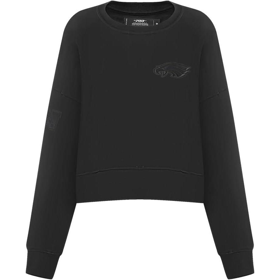 imagePro Standard Womens NFL Philadelphia Eagles Neutral Crewneck Sweatshirt Black XL