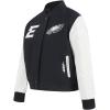 Pro Standard Womens NFL Philadelphia Eagles Game Day Classics Varsity Jacket Black/White L