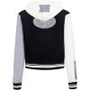 Pro Standard Womens NFL Reverse French Terry Fleece Cropped Full Zip Hoodie(Black)