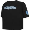 Pro Standard Womens NFL Baltimore Ravens Varsity Blues Short Sleeve Boxy Tee Black XS
