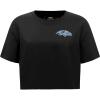 Pro Standard Womens NFL Baltimore Ravens Varsity Blues Short Sleeve Boxy Tee Black XS