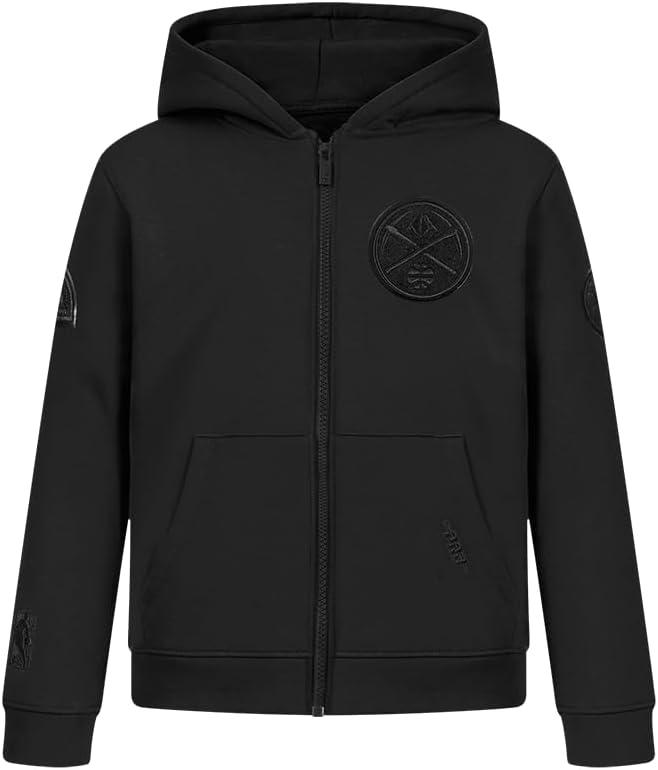imagePro Standard Big Boys NBA Classic Triple Black Fleece Full Zip HoodieBlack