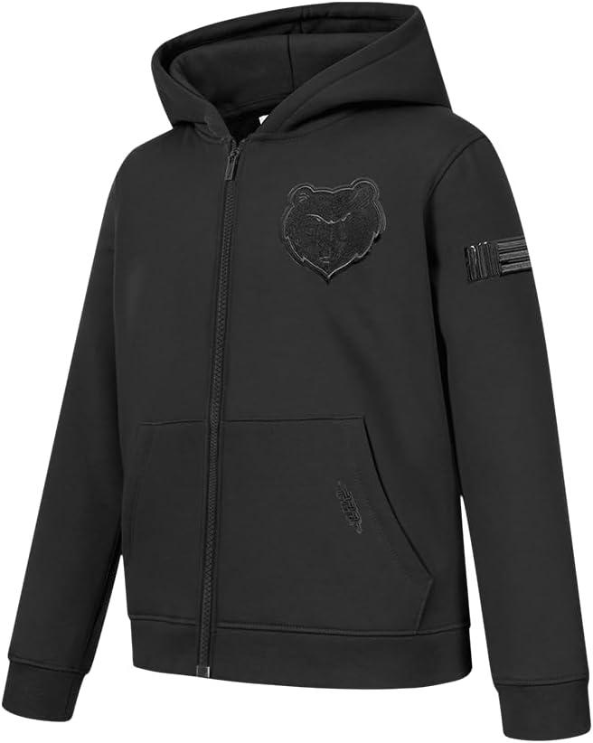 imagePro Standard Big Boys NBA Classic Triple Black Fleece Full Zip HoodieBlack