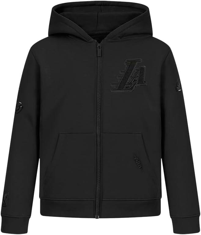 imagePro Standard Big Boys NBA Classic Triple Black Fleece Full Zip HoodieBlack