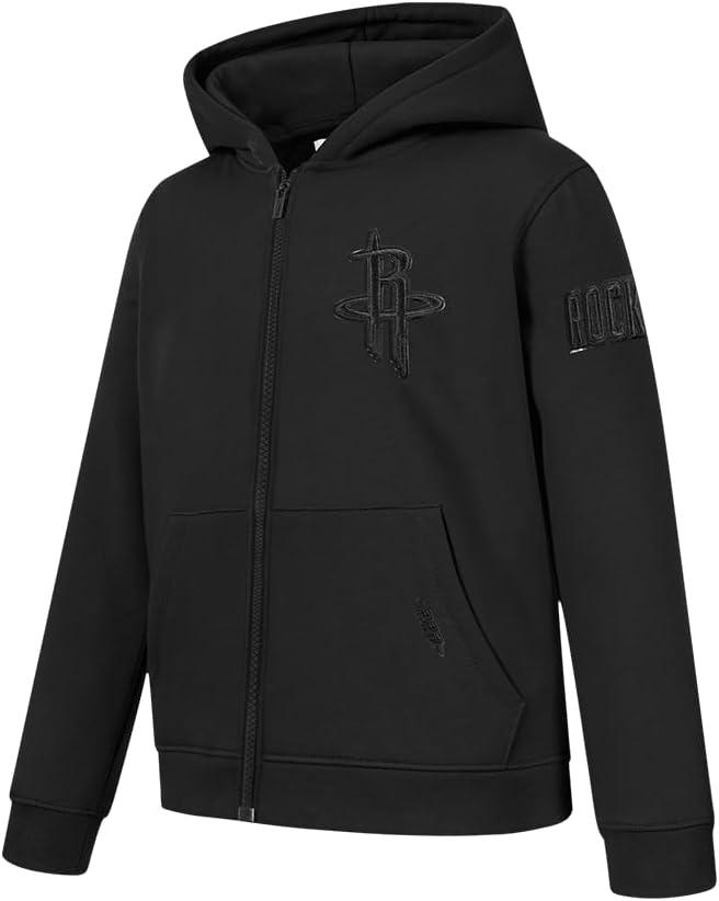 imagePro Standard Big Boys NBA Classic Triple Black Fleece Full Zip HoodieBlack