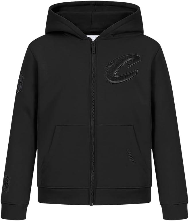 imagePro Standard Big Boys NBA Classic Triple Black Fleece Full Zip HoodieBlack
