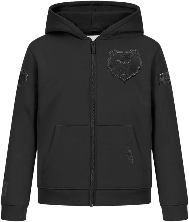 imagePro Standard Big Boys NBA Classic Triple Black Fleece Full Zip HoodieBlack