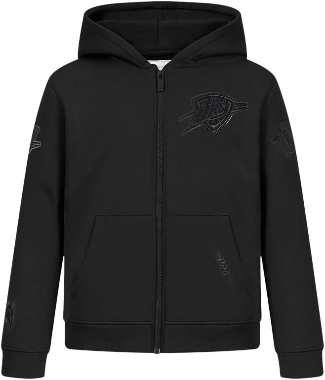imagePro Standard Big Boys NBA Classic Triple Black Fleece Full Zip HoodieBlack