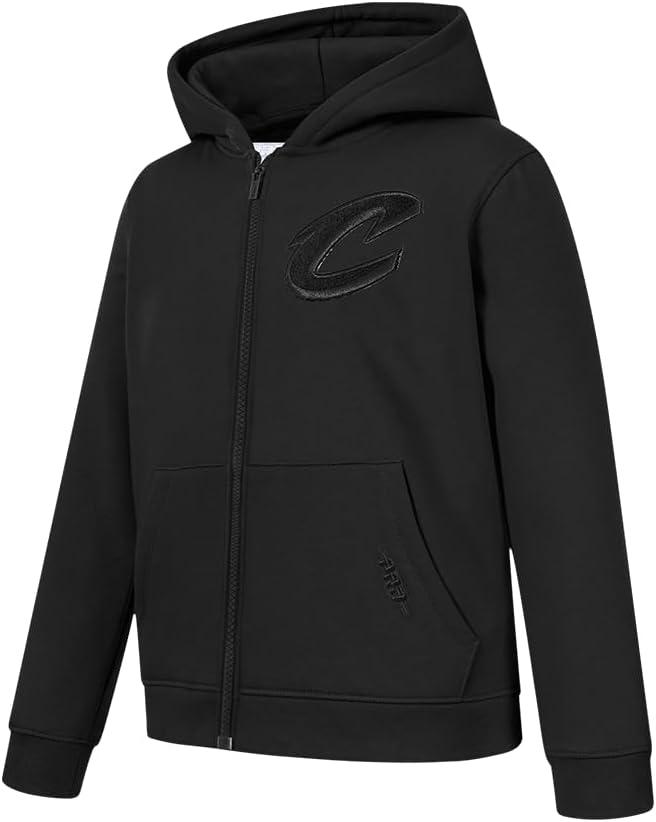 imagePro Standard Big Boys NBA Classic Triple Black Fleece Full Zip HoodieBlack