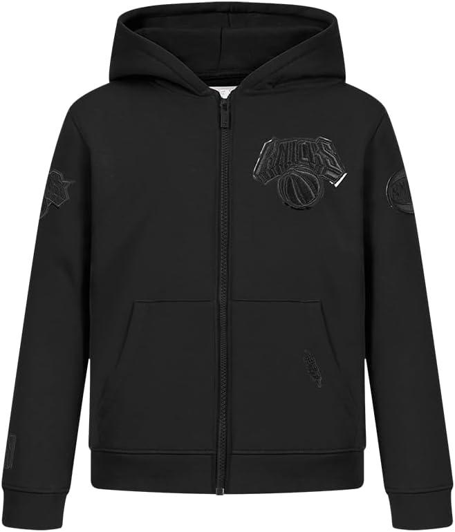 imagePro Standard Big Boys NBA Classic Triple Black Fleece Full Zip HoodieBlack
