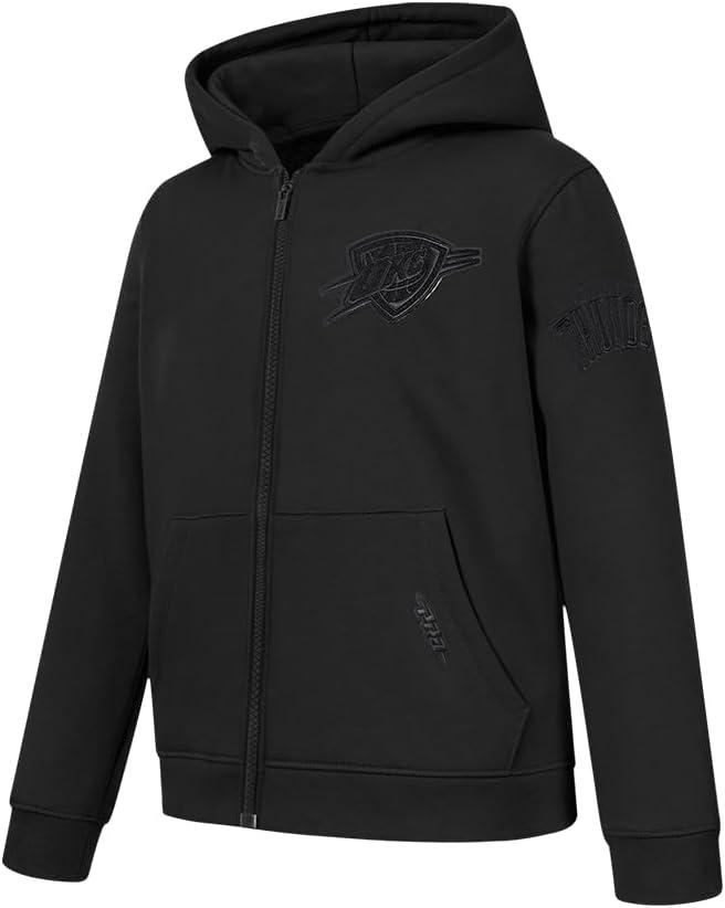 imagePro Standard Big Boys NBA Classic Triple Black Fleece Full Zip HoodieBlack