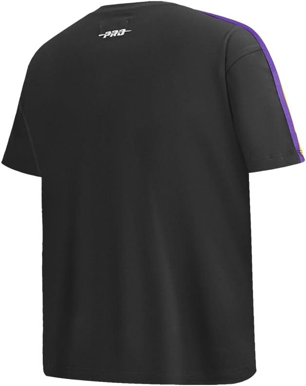 imagePro Standard Big Boys NBA Los Angeles Lakers Retro Classics Short Sleeve Taping Tee BlackPurple L