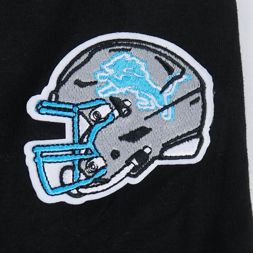 imagePro Standard Big Boys NFL Detroit Lions Classic Chenille Short Sleeve Tee Black M