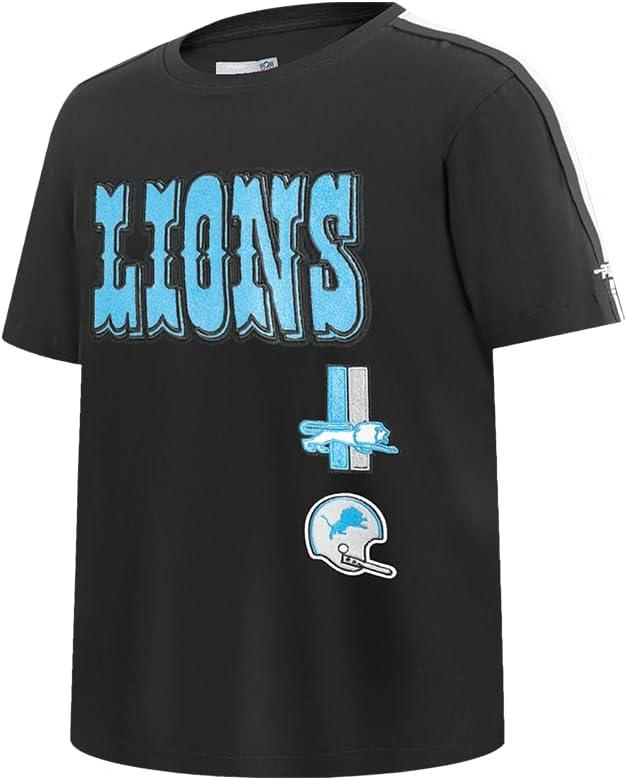 imagePro Standard Big Boys NFL Detroit Lions Retro Classics Taping Tee Black M